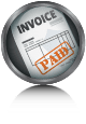 Paid invoice icon with circular border