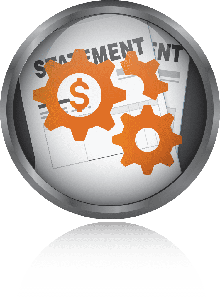 Money and gears on document
