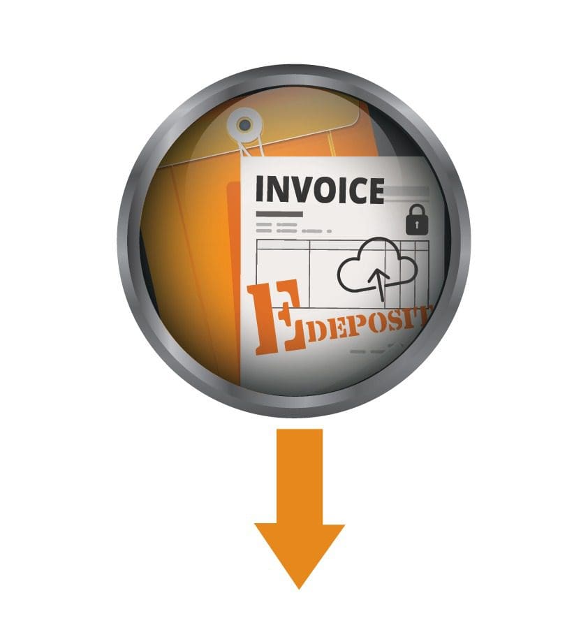 Secure invoice cloud storage icon