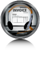 Invoice and headset icon