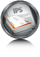 Circular icon featuring IPS text