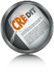Magnifying glass over credit document
