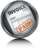 Paid invoice document graphic icon